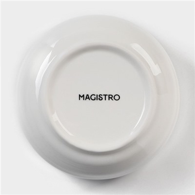 Салатник Magistro «Волна Бланш», 300 мл, d=10.5 см, фарфор, белый