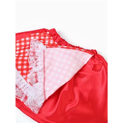 Карнавальный костюм «Красная шапочка», юбка с фартуком, шапочка, размер 116-60