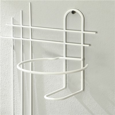 Подвес для кашпо, настенный, d=16 см, белый, «Прямая-2»