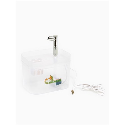 Фонтан для кошек и собак «Пижон», 1.5 л, 16.5×13×12 см, евророзетка, прозрачный