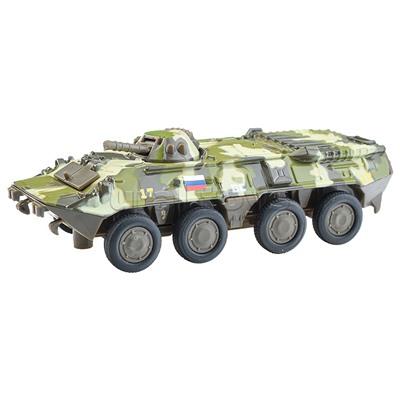 Бтр-80 металл. 12см, (открыв люк, вращается башня) инерц. в коробке