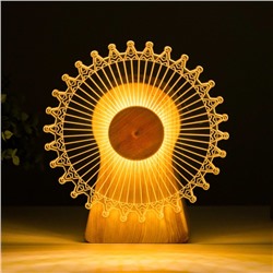 Светильник сенсорный «Колесо» LED крутится 6 Вт USB 15×4×16 см RISALUX