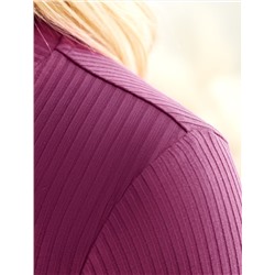 Джемпер из трикотажа в широкий рубчик