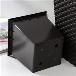 Кашпо для цветов со вставкой IDEA «Ротанг», 4.2 л, вставка 1.5 л, пластик, коричневое