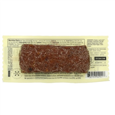 Epic Bar, Chicken Sriracha Bar, 1 Bar, 1.5 oz (43 g)