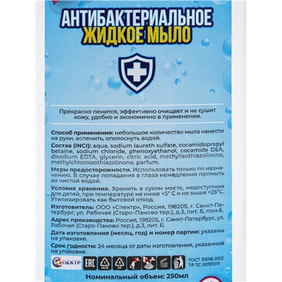 Жидкое мыло Harmony of body антибактериальное с дозатором, 250 мл.