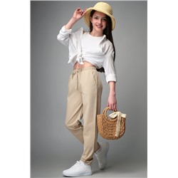 Льняные брюки для девочки Happyfox