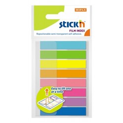 Закладки с клеевым краем Stick`n  8х45 мм 8цв х 20л Z-сложение 26073 (1065251) Hopax