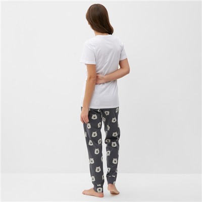 Пижама женская (футболка, брюки) KAFTAN Bear, размер 40-42