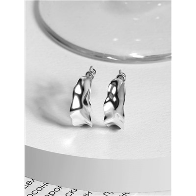 Серьги-пусеты из серебра родированные С-7567р