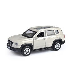 Машина металл Haval Dargo 12 см, (отк. дв, багаж, серебристый) инерц., в коробке