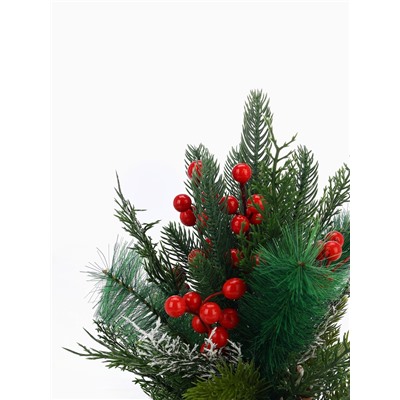 Новогодняя композиция на стол «Зимнее волшебство. Лесной фестиваль» пластик, шишки, ягоды, 30 см