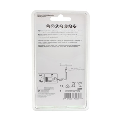 Зарядное устройство Kodak USB Overnight charger для AA + 4 аккумулятора AA 2700 мАч