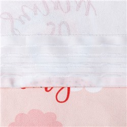 Штора портьерная «Этель» Pink Rainbow, 145×260 см, рогожка