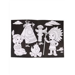 Раскраска А4 "ВОЛШЕБНЫЙ ЧЕРНЫЙ" ПЛАНЕТА ЗЕМЛЯ (Р-5488) 8л.,обл.-целл.карт,уф-лак,бл-офсет,200х280