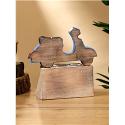 Календарь настольный «Мопед», 14×5.5×14 см, дерево, синий