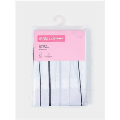 Штора для ванной Доляна «Моно», 180×180 см