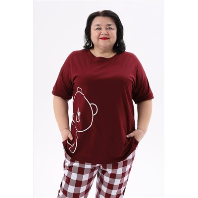 Пижама с брюками больших размеров Мишка НАТАЛИ, 1197421