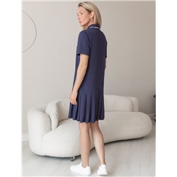 Платье-поло из фактурного трикотажа