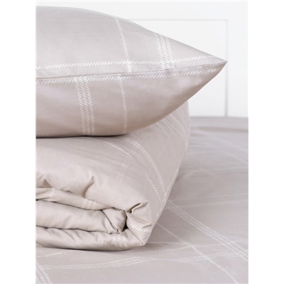 Постельное бельё дуэт LoveLife «Бежевая клетка», микрофайбер