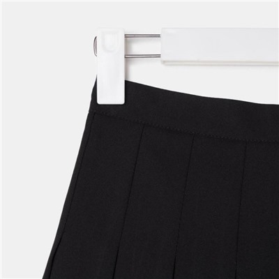 Юбка в складку мини женская MIST, размер 48, чёрная