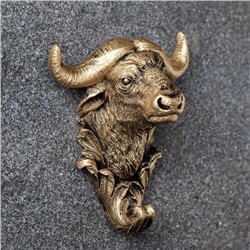 Настенный крючок декоративный «Буйвол», под бронзу, 7×10×12 см