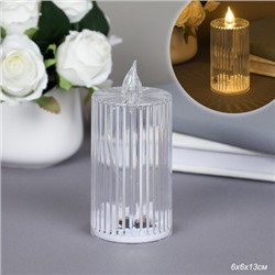 Свеча светодиодная 13х6 см / VFR-117 /уп 12/288/прозрачная