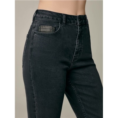 CONTE CON-595 Классические джинсы straight c карманом из экокожи