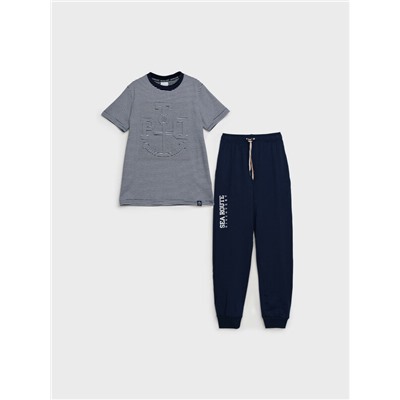 Комплект трикотажный для мальчиков: фуфайка (футболка), брюки