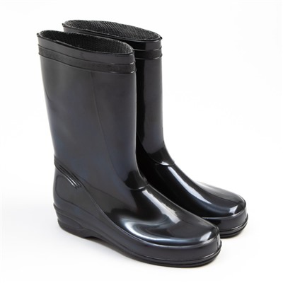 Сапоги женские, размер 36, ПВХ, чёрные