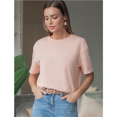 Свободная футболка из премиального хлопка с эластаном