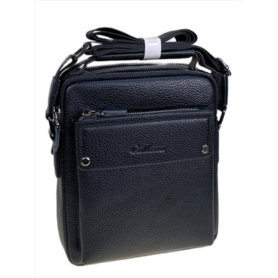 Сумка мужская из искусственной кожи, цвет черный