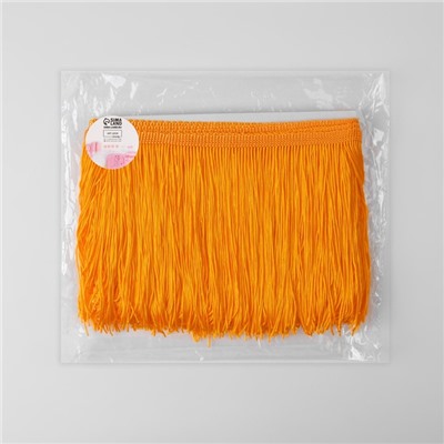 Тесьма декоративная «Бахрома», 15 см, 5±0.5 м, золотисто-бежевая