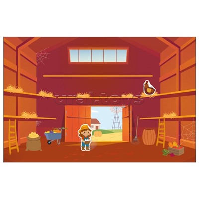 Веселые наклейки. В деревне