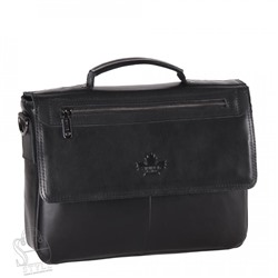 Портфель мужской кожаный 02213Z black Zinimsk