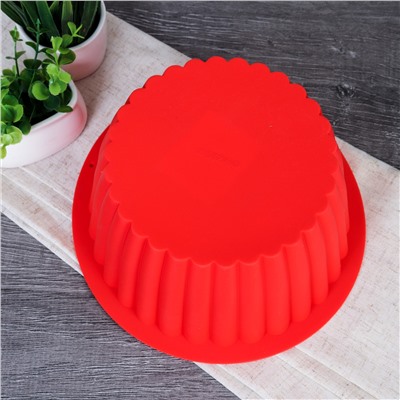 Форма для выпечки Кекс 19х9 см силиконовая круглая / HL-008 /уп 200/ 0,100/