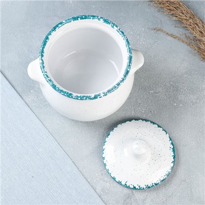 Горшочек для запекания Борисовская керамика «Варадеро», 650 мл, 12×11.5 см, белый