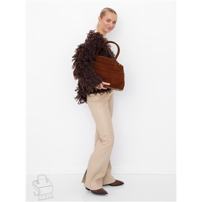 Сумка женская кожаная 3380Q brown Polina&Eiterou