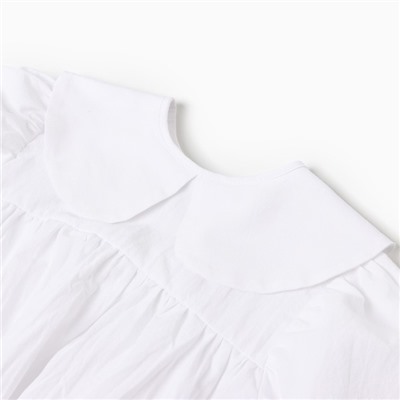 Платье для девочки MINAKU: Cotton collection, рост 92 см, белое