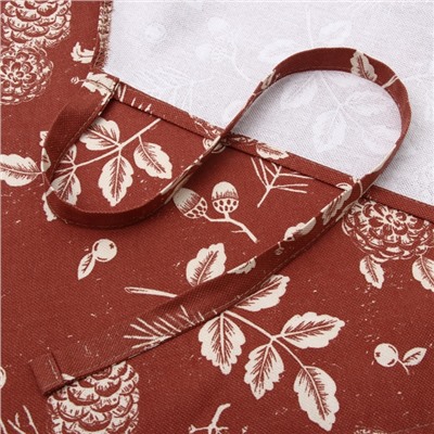 Фартук новогодний «Этель» «New Year's plants» 60×70 см, 100% хл, рогожка 186 г/м²