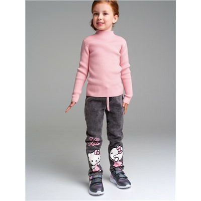 Брюки текстильные джинсовые утепленные флисом для девочек