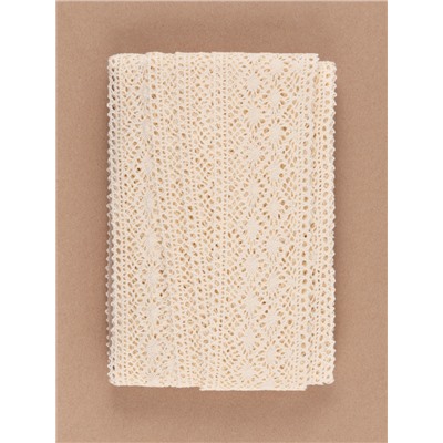 Кружево вязаное, 70 мм, 10±1 м, бежевое