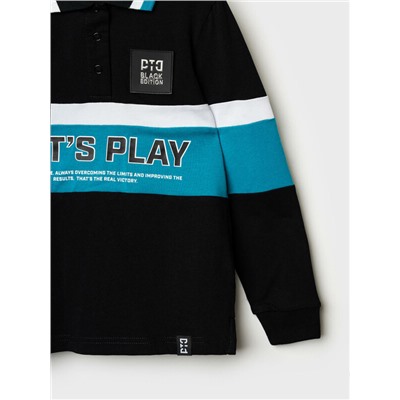 Джемпер трикотажный с воротником поло для мальчиков