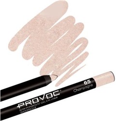 522529 Provoc Гелевый карандаш-подводка для глаз водостойкий / Semi Permanent Gel Eye Liner №65 Champagne, шампань с шиммером