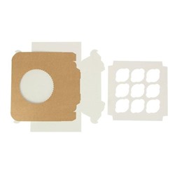 Коробка для капкейков и маффинов 25х25х10 см