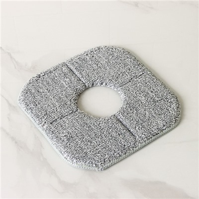 Насадка для швабры Raccoon, с вырезом, микрофибра, квадратная, 21×21 см, серая