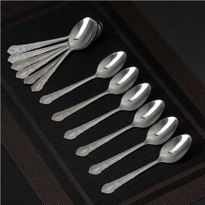 Ложки чайные «Камея», длина 14 см, 12 шт.