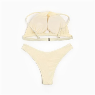 Купальник раздельный с люрексом женский MINAKU, размер 46, цвет молочный