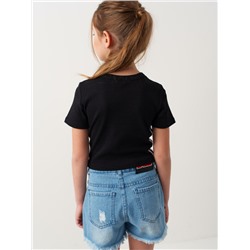 Фуфайка трикотажная для девочек (футболка)