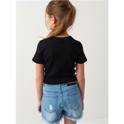 Фуфайка трикотажная для девочек (футболка)